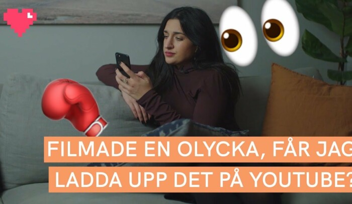 Filmade en olycka, får jag lägga upp det på Youtube? Bryr sig någon om vad jag gör på Facebook? Parisa Amiri för Internetkunskap