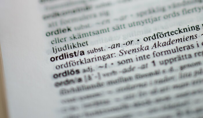 Ordlista med ordet ordlista uppslaget i Svenska Akademiens ordlista.