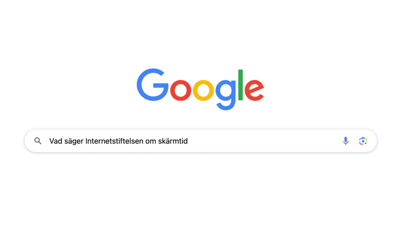 En sökfras i googles sökruta.